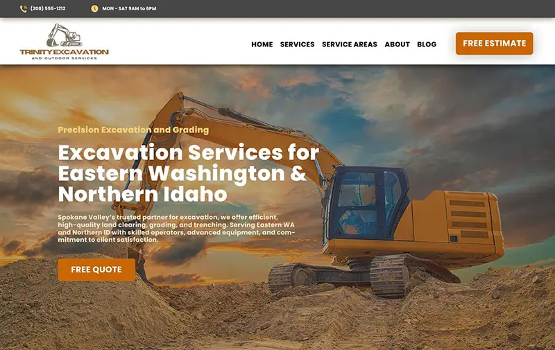 excavation-website-hero-section