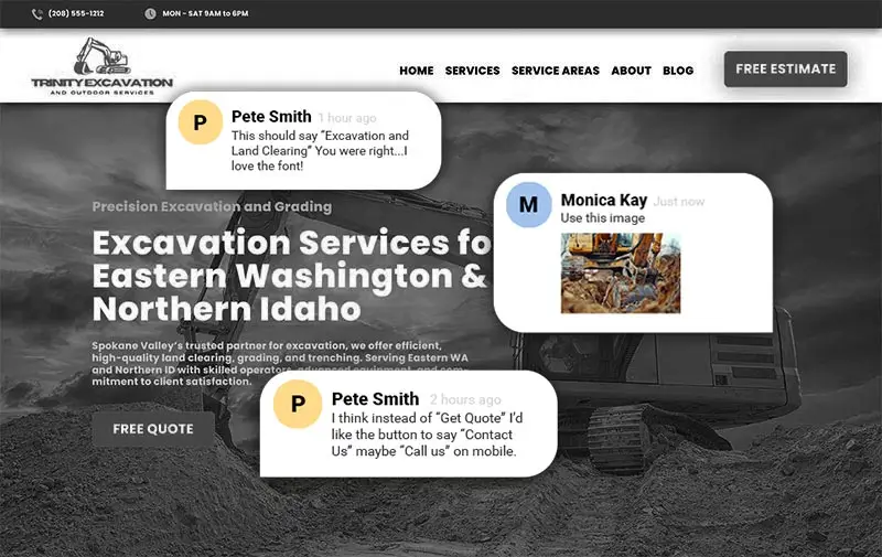 land-clearing-website-design-feedback